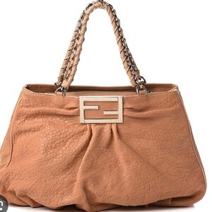 Fendi Tan Leather Shoulder Bag